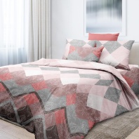 постельное белье 2-спальное из поплина с одеялом "бридж"  в art-teks.shop