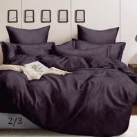 постельное белье 1,5-спальное из микрофибры "сливовый"  в art-teks.shop