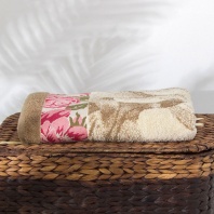 полотенце пляжное махровое cleanelly "neo-vintage peonia"
