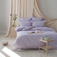 постельное белье 2-спальное lilac moyё home, страйп-сатин  в art-teks.shop