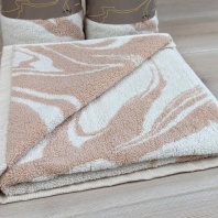 полотенце для ног махровое "нуга", 50х70, cleanelly basic