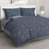  постельное белье 1,5-спальное из бязи "звездное небо"  в art-teks.shop